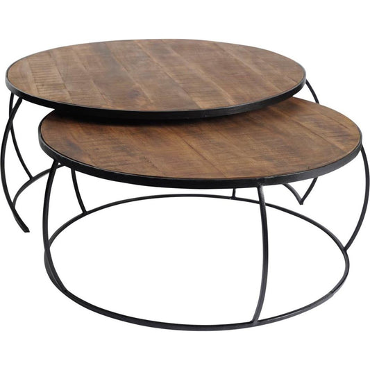 Clapp Coffee Table by Mercana in brown. Made from unique in a modern style.