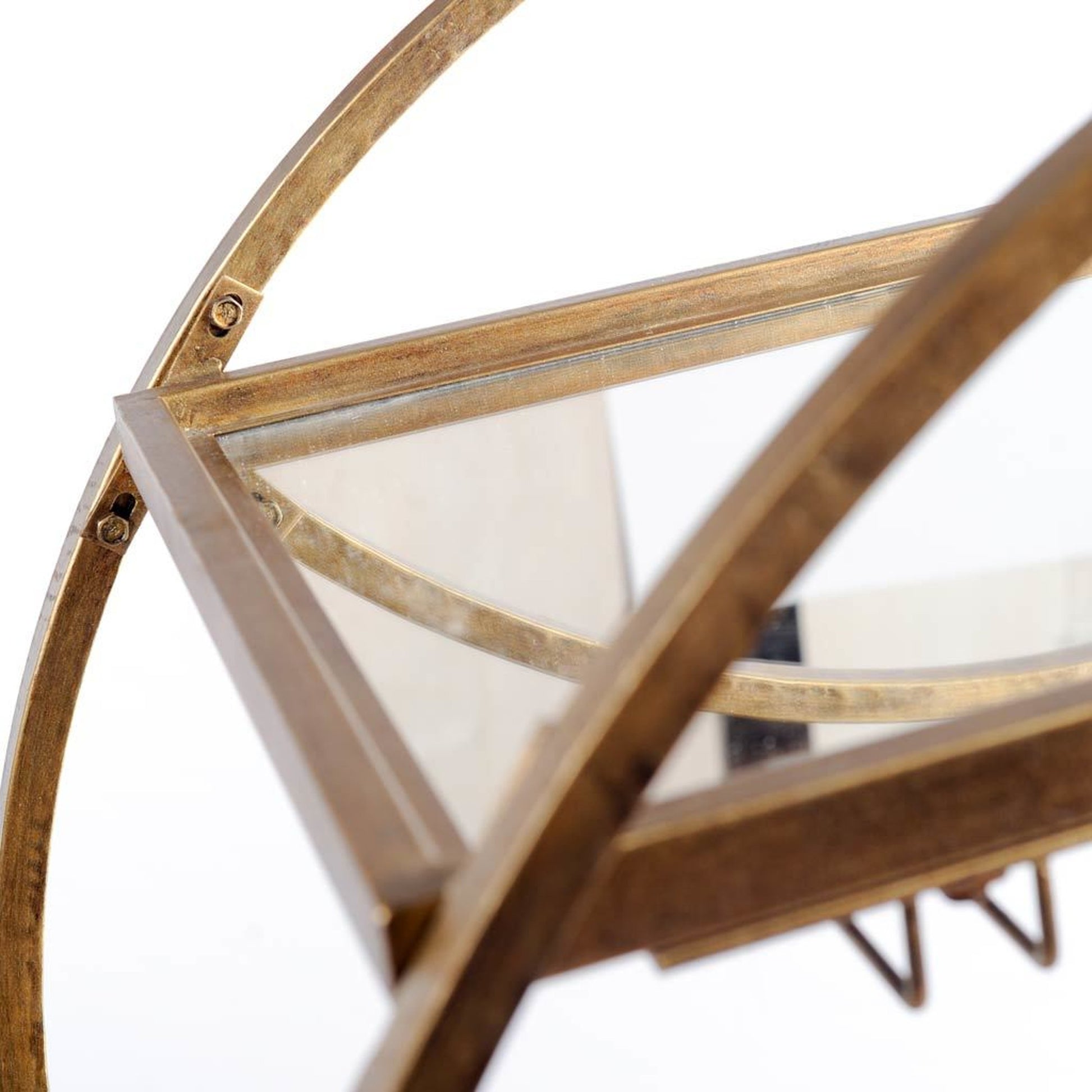 Carola Bar Cart by Mercana in gold. Made from unique in a modern style.