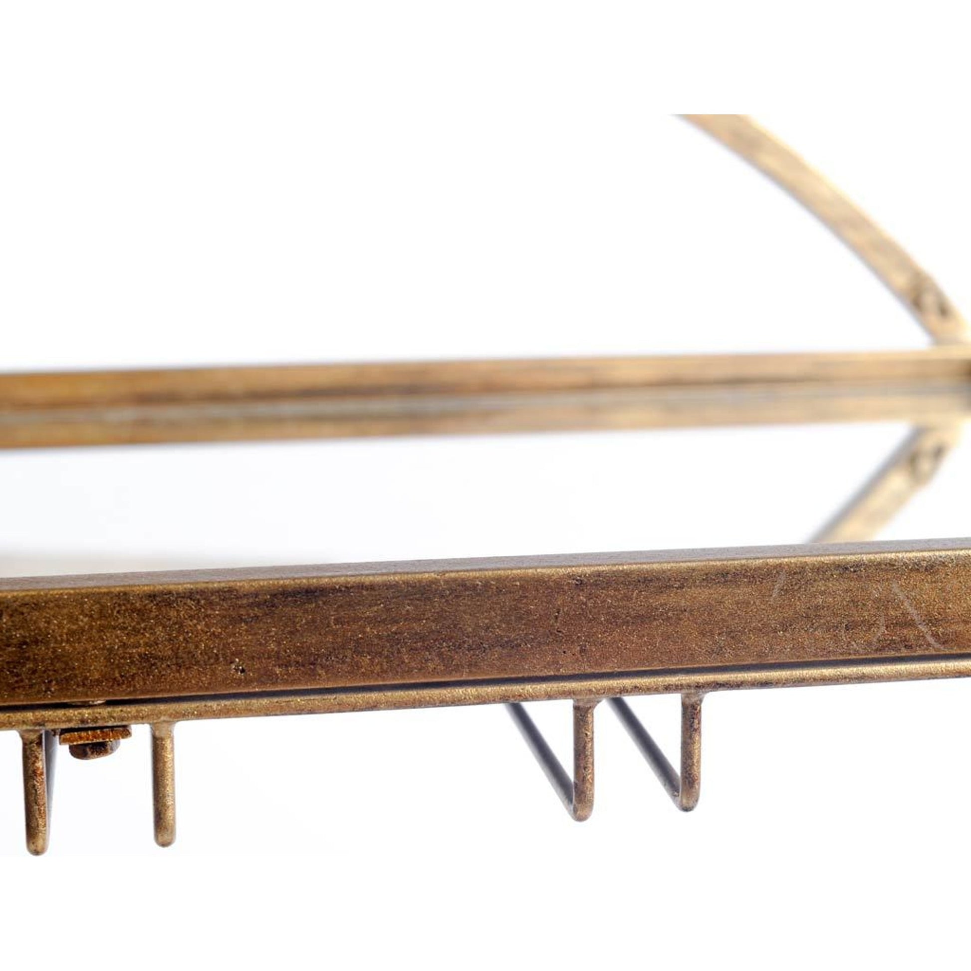 Carola Bar Cart by Mercana in gold. Made from unique in a modern style.