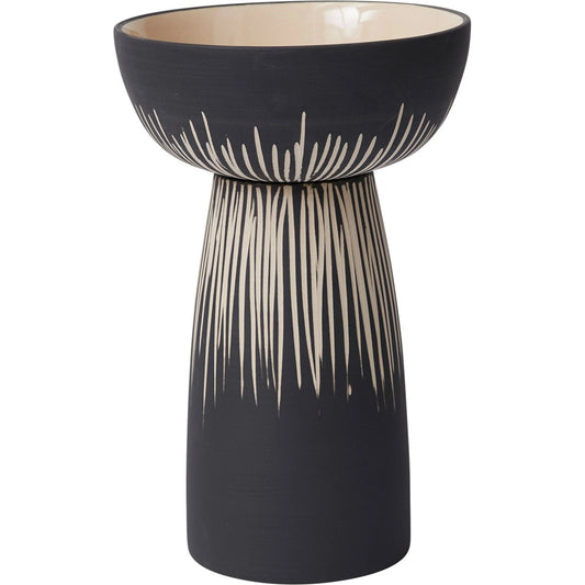 Bellatri Compote by Accent Decor in black. Made from ceramic in a modern style.