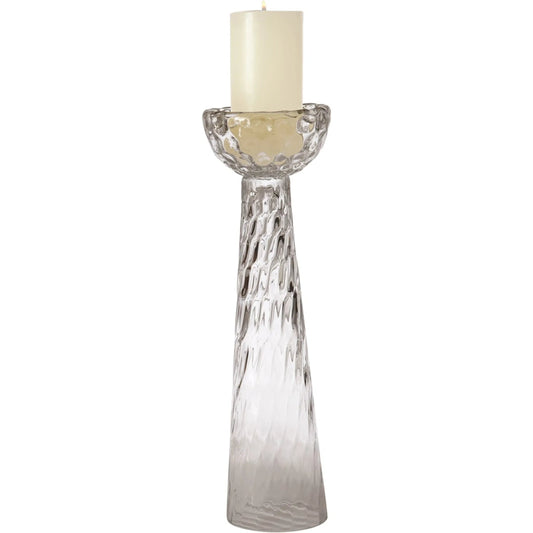 Honeycomb Candleholder by Global Views. Made from glass in a transitional style.