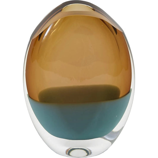 Oval Vase by Global Views. Made from art glass in a coastal style.