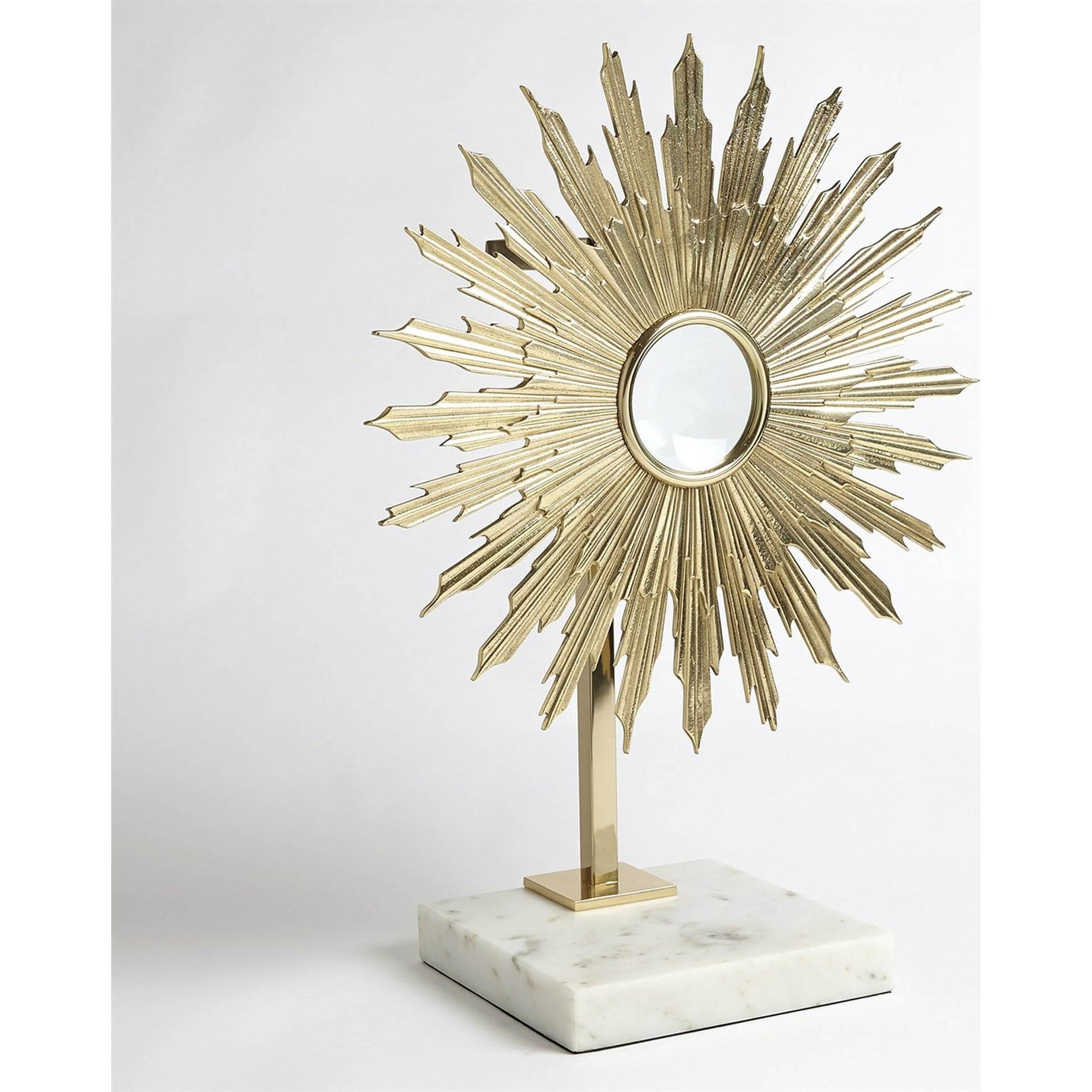 Lumiere by Global Views in nickel. Made from brass, granite in a transitional style.