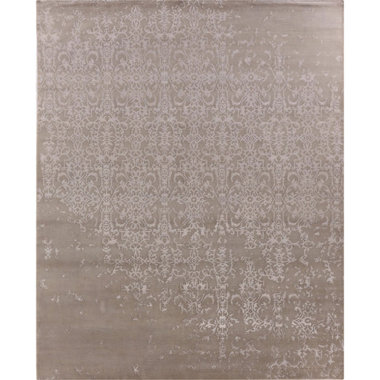 Fine Bamboo 5045 Rug by Exquisite Rugs in light silver. Made from bamboo silk in a unique style.