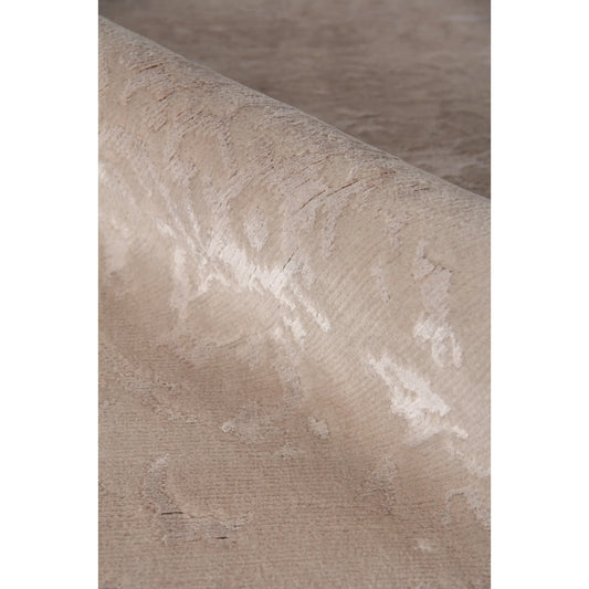 Fine Bamboo 5045 Rug by Exquisite Rugs in light silver. Made from bamboo silk in a unique style.