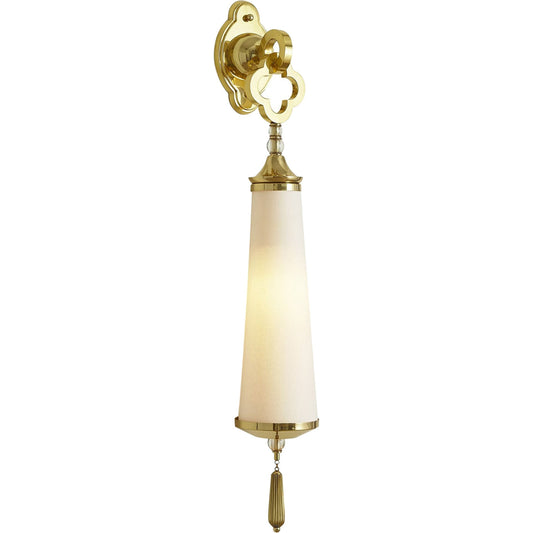 Quatrefoil Sconce by Global Views. Made from unique in a transitional style.