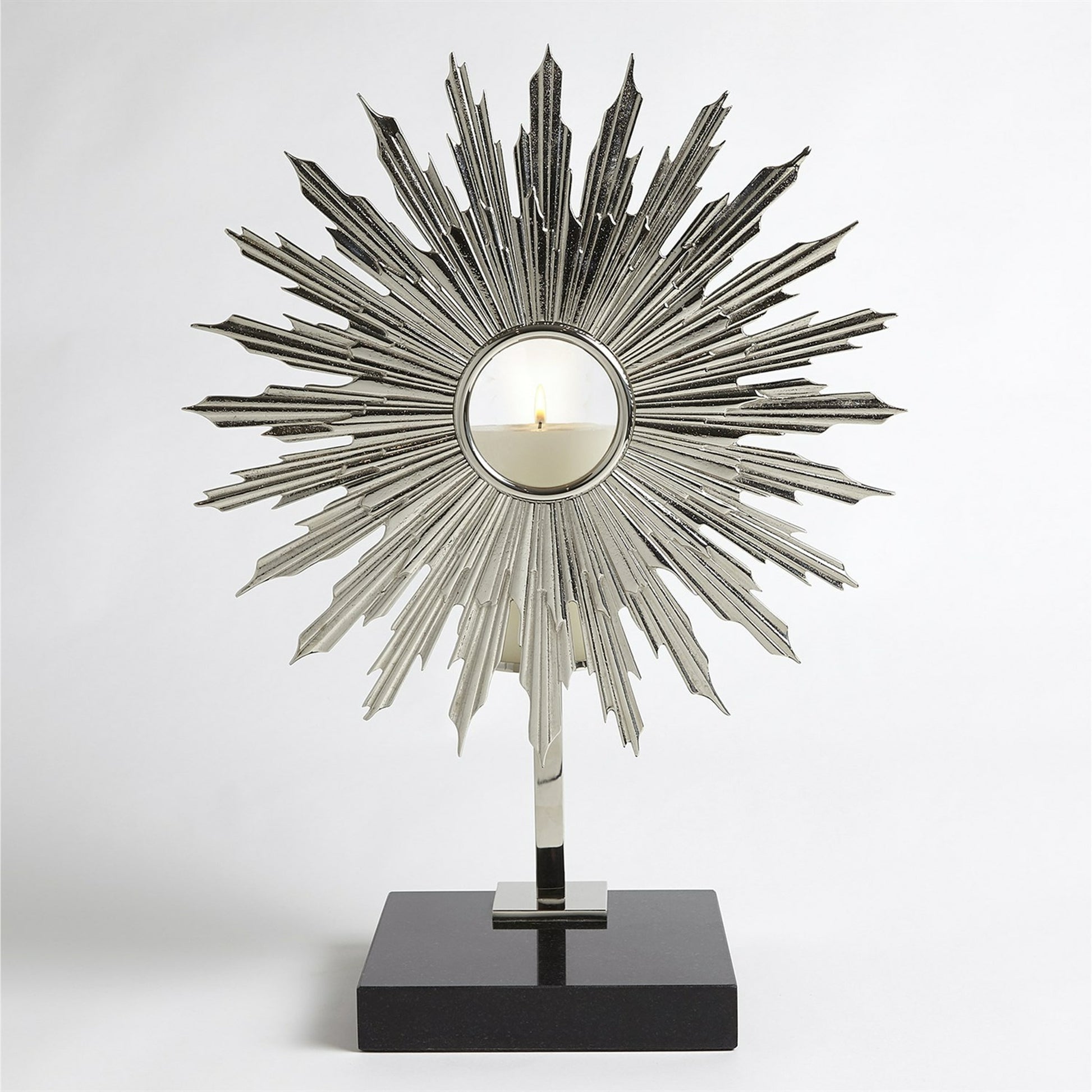 Lumiere by Global Views in nickel. Made from brass, granite in a transitional style.