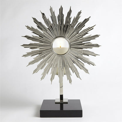 Lumiere by Global Views in nickel. Made from brass, granite in a transitional style.