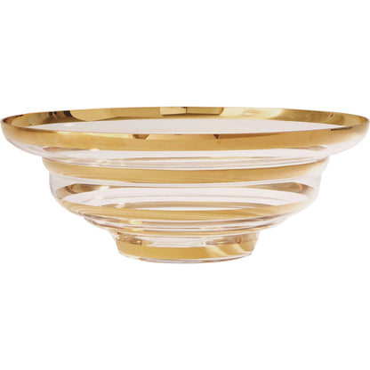 Saturn Bowl by Global Views. Made from art glass in a transitional style.
