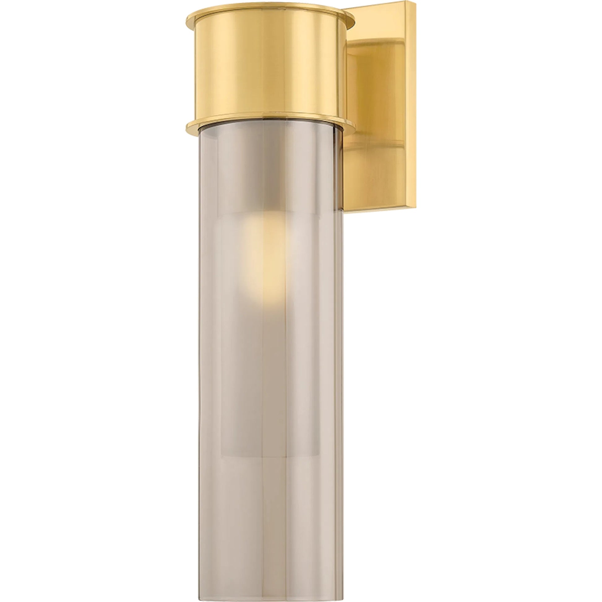 Granada Single Wall Sconce by Corbett in vintage polished brass. Made from steel in a transitional style.
