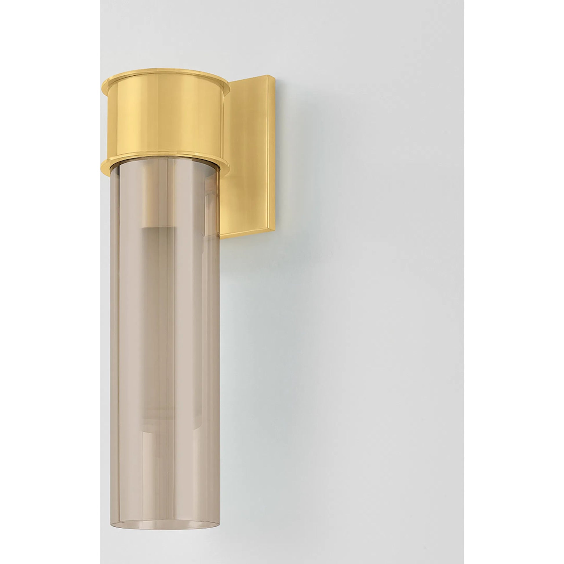 Granada Single Wall Sconce by Corbett in vintage polished brass. Made from steel in a transitional style.