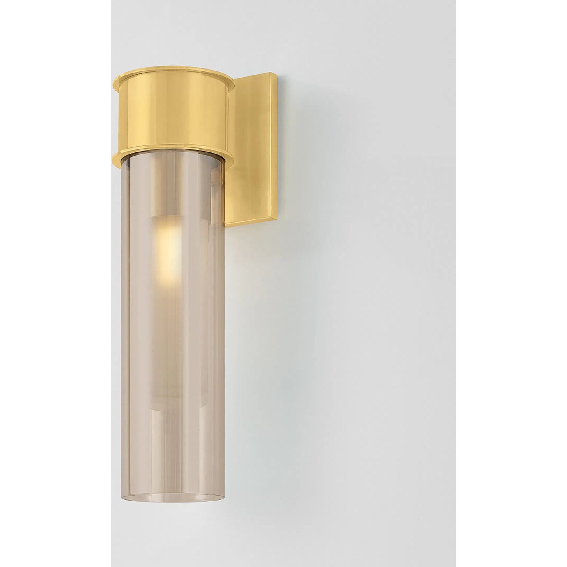 Granada Single Wall Sconce by Corbett in vintage polished brass. Made from steel in a transitional style.