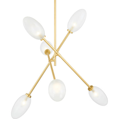 Alberton 6 Light Chandelier by Hudson Valley. Made from steel in a modern style.