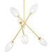 Alberton 6 Light Chandelier by Hudson Valley. Made from steel in a modern style.