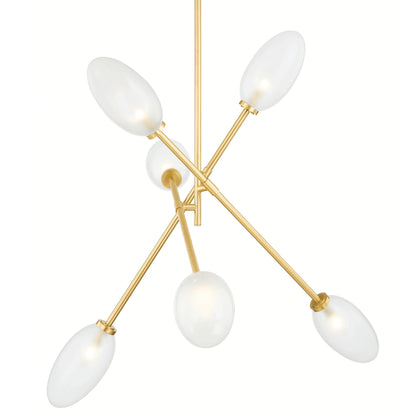 Alberton 6 Light Chandelier by Hudson Valley. Made from steel in a modern style.