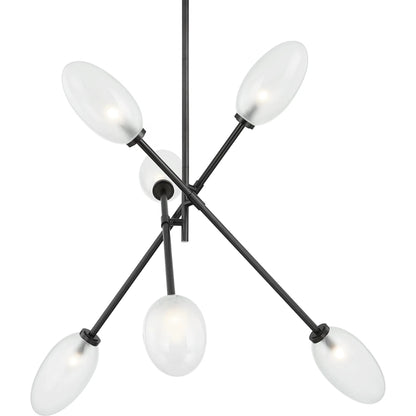 Alberton 6 Light Chandelier by Hudson Valley. Made from steel in a modern style.