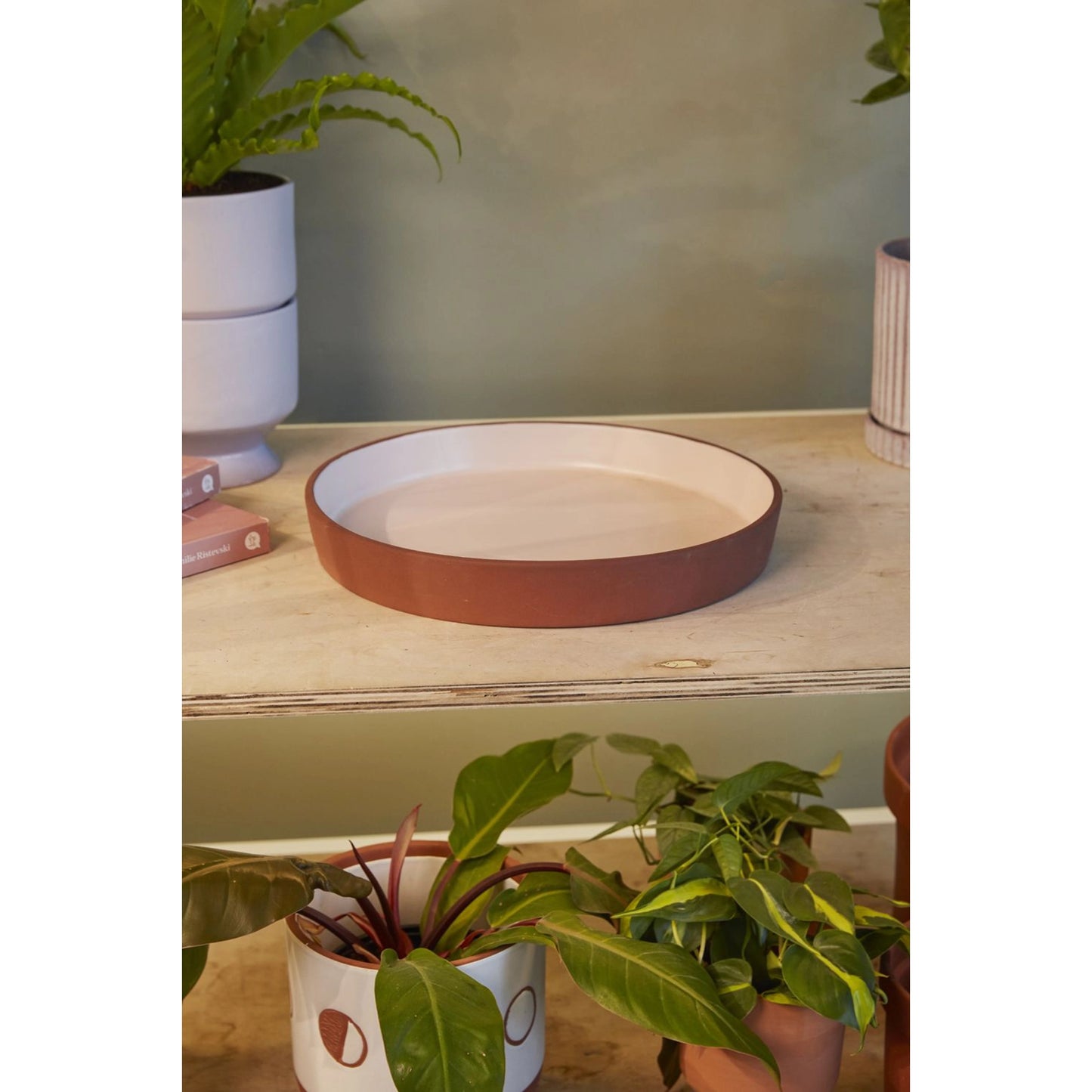 002 SI-2082752 | Lifestyle | Avila Tray by Accent Decor in terracotta. Made from ceramic in a modern style.