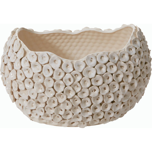 Luanda Bowl by Accent Decor in white. Made from ceramic in a modern style.