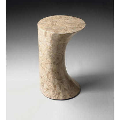 Jaxon Side Table by Butler Specialty Company in beige and heritage. Made from wood, pastor stone in a modern style.