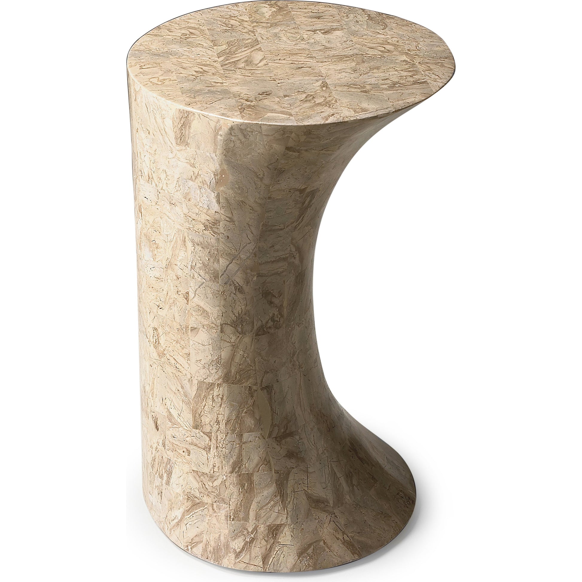 Jaxon Side Table by Butler Specialty Company in beige and heritage. Made from wood, pastor stone in a modern style.