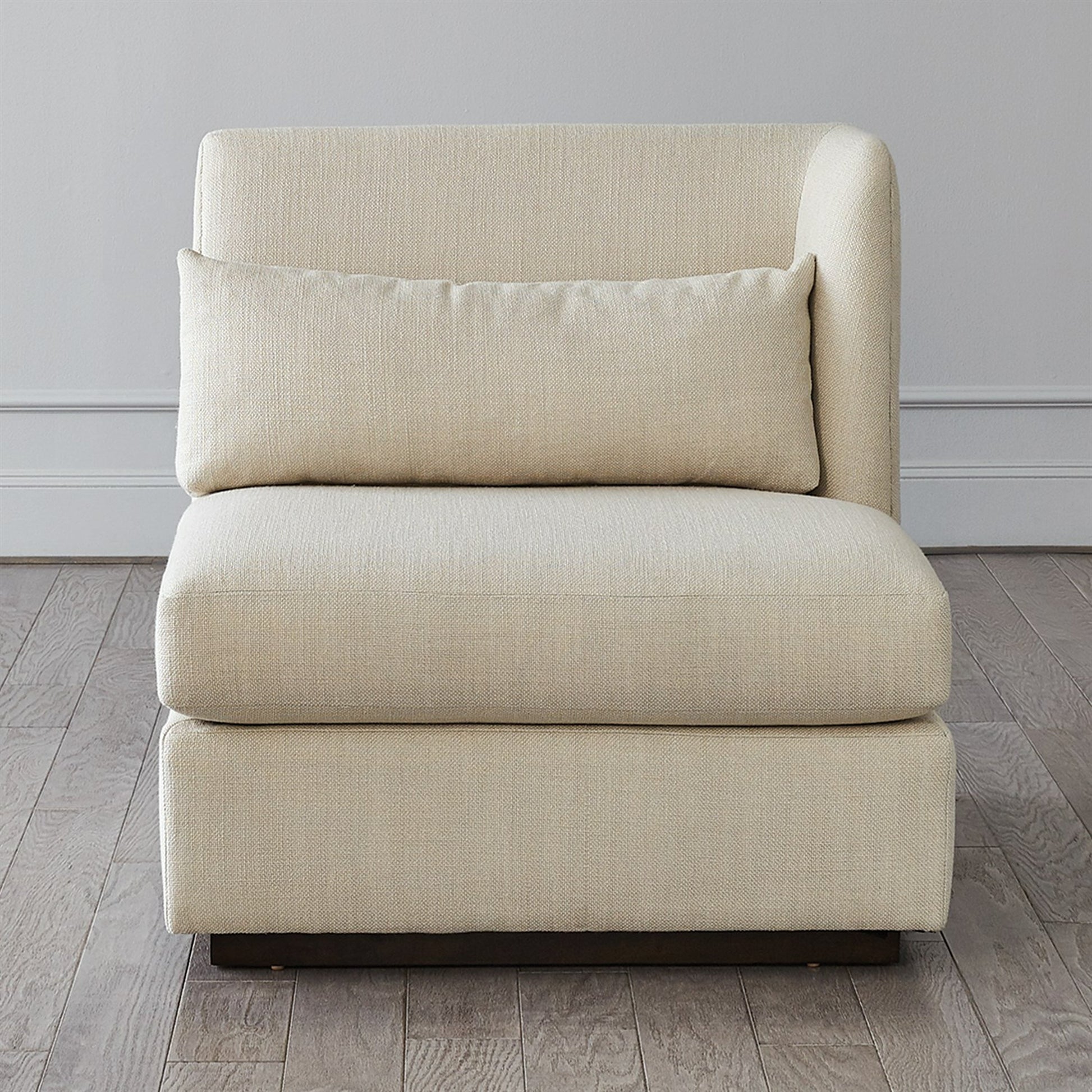 Alder Sectional Corner Chair by Global Views in universal corner. Made from 7, 8 furniture grade hardwood, plywood mix kiln dried wood in a modern style.