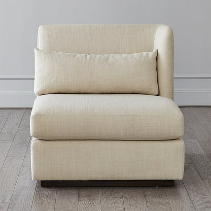 Alder Sectional Corner Chair by Global Views in universal corner. Made from 7, 8 furniture grade hardwood, plywood mix kiln dried wood in a modern style.