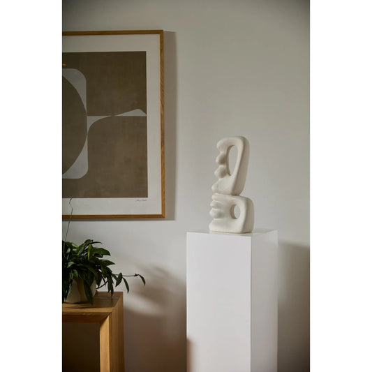 Numen Sculpture by Accent Decor in off-white. Made from ceramic in a modern style.