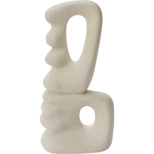Numen Sculpture by Accent Decor in off-white. Made from ceramic in a modern style.