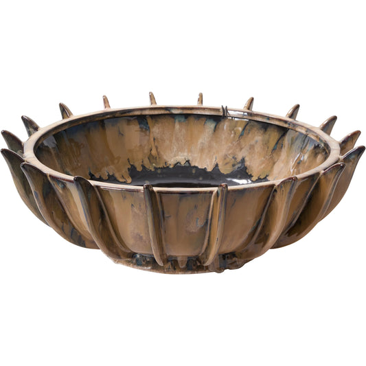 Iliad Bowl by Accent Decor in brown. Made from ceramic in a modern style.