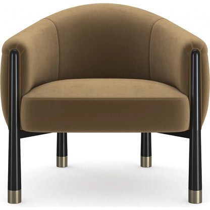 Baton Accent Chair by Caracole in chocolate truffle, whisper of gold. Made from unique in a eclectic & global style.