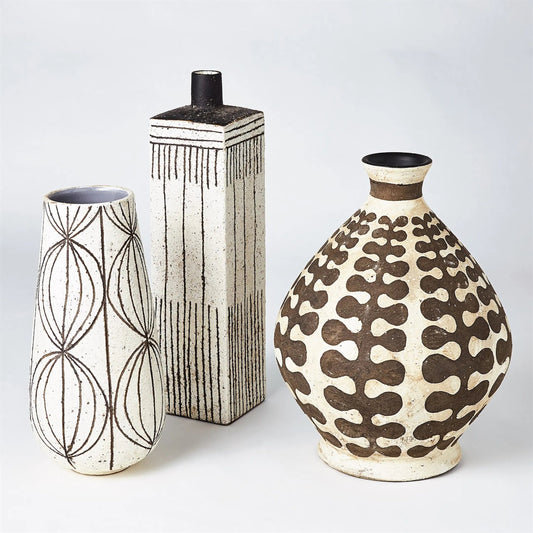 Graffiti Square Vase by Global Views. Made from earthenware in a eclectic & global style.