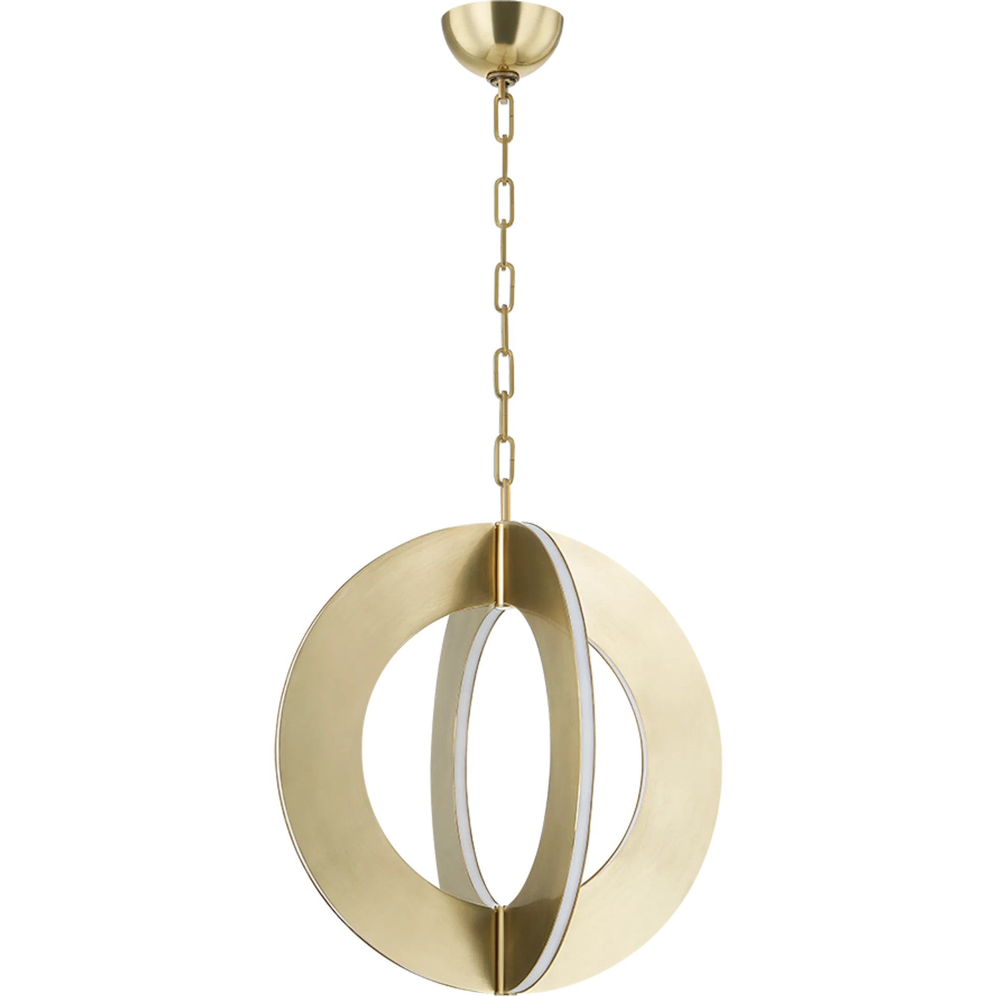 Samos Pendant by Corbett in vintage brass. Made from brass in a transitional style.
