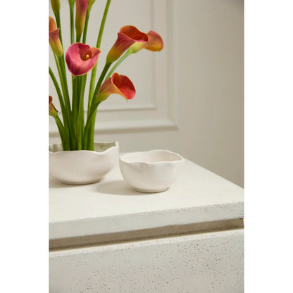 Easy Bowl 4 (Set of 4) by Accent Decor in white. Made from ceramic in a unique style.