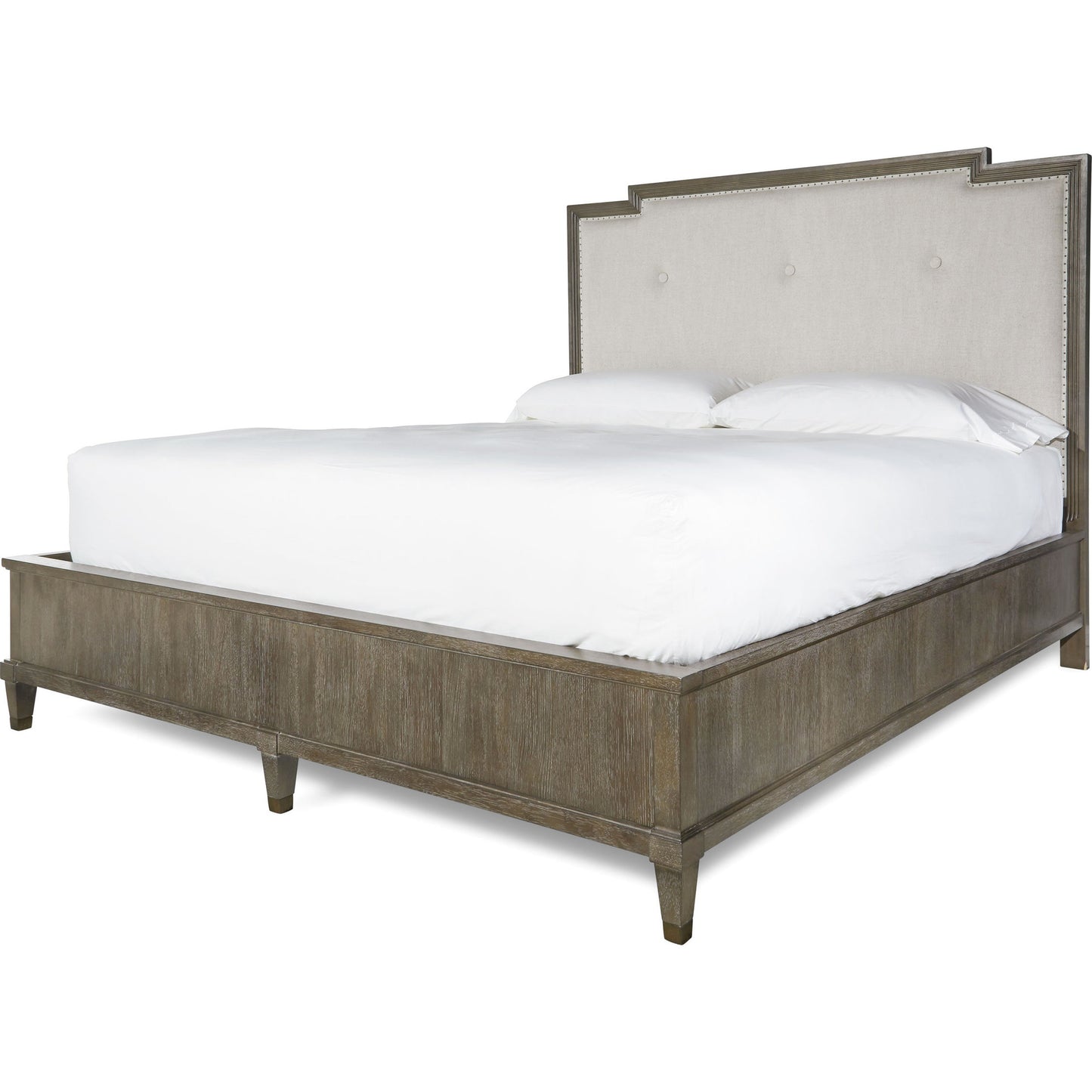 001 SR-813765 | Primary Silo | Playlist Harmony Bed by Universal Furniture in antique brass and brown eyed girl. Made from 50% linen, 50% polyester in a transitional style.