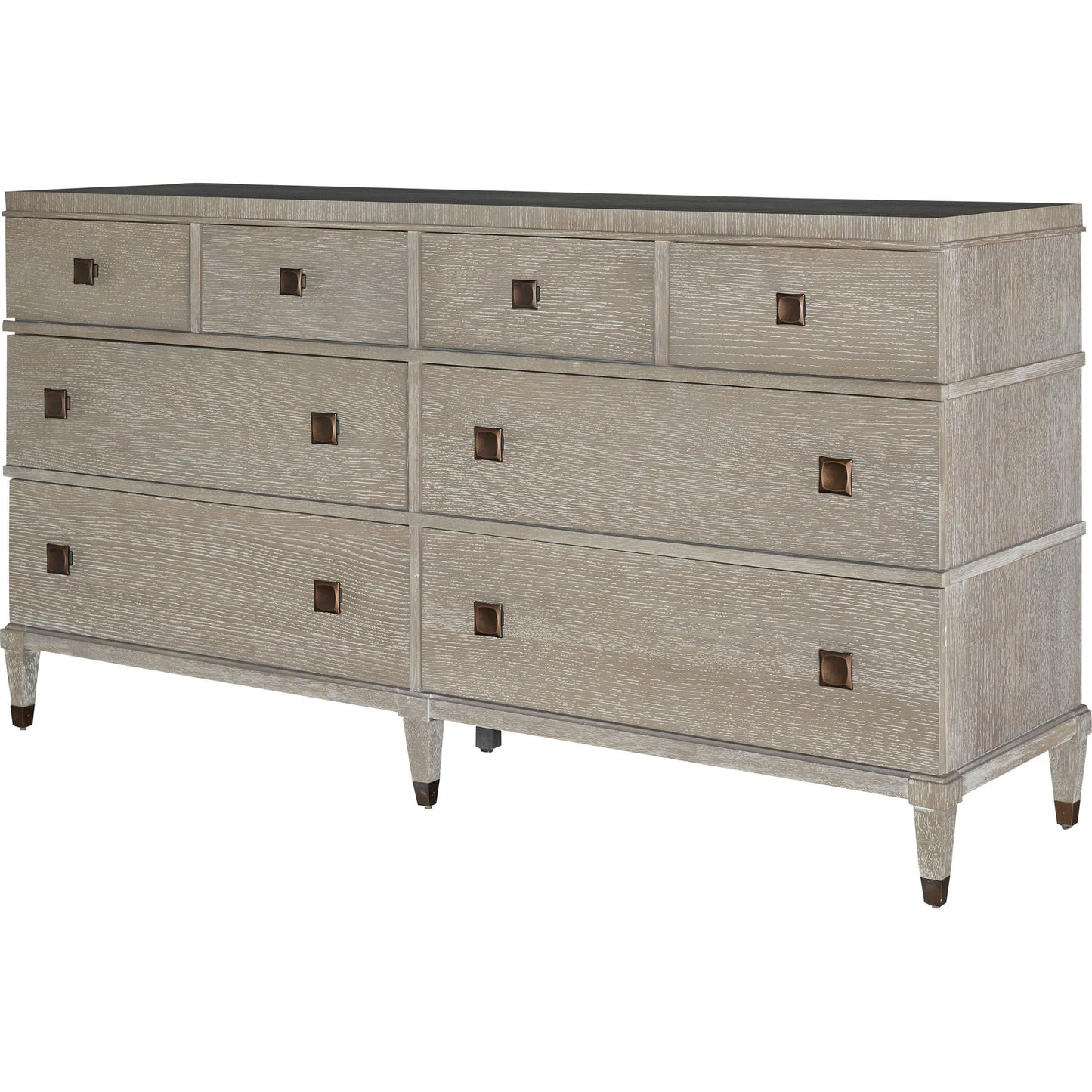 001 SR-814132 | Primary Silo | The Playlist Dresser by Universal Furniture in antique brass and smoke on the water. Made from unique in a transitional style.