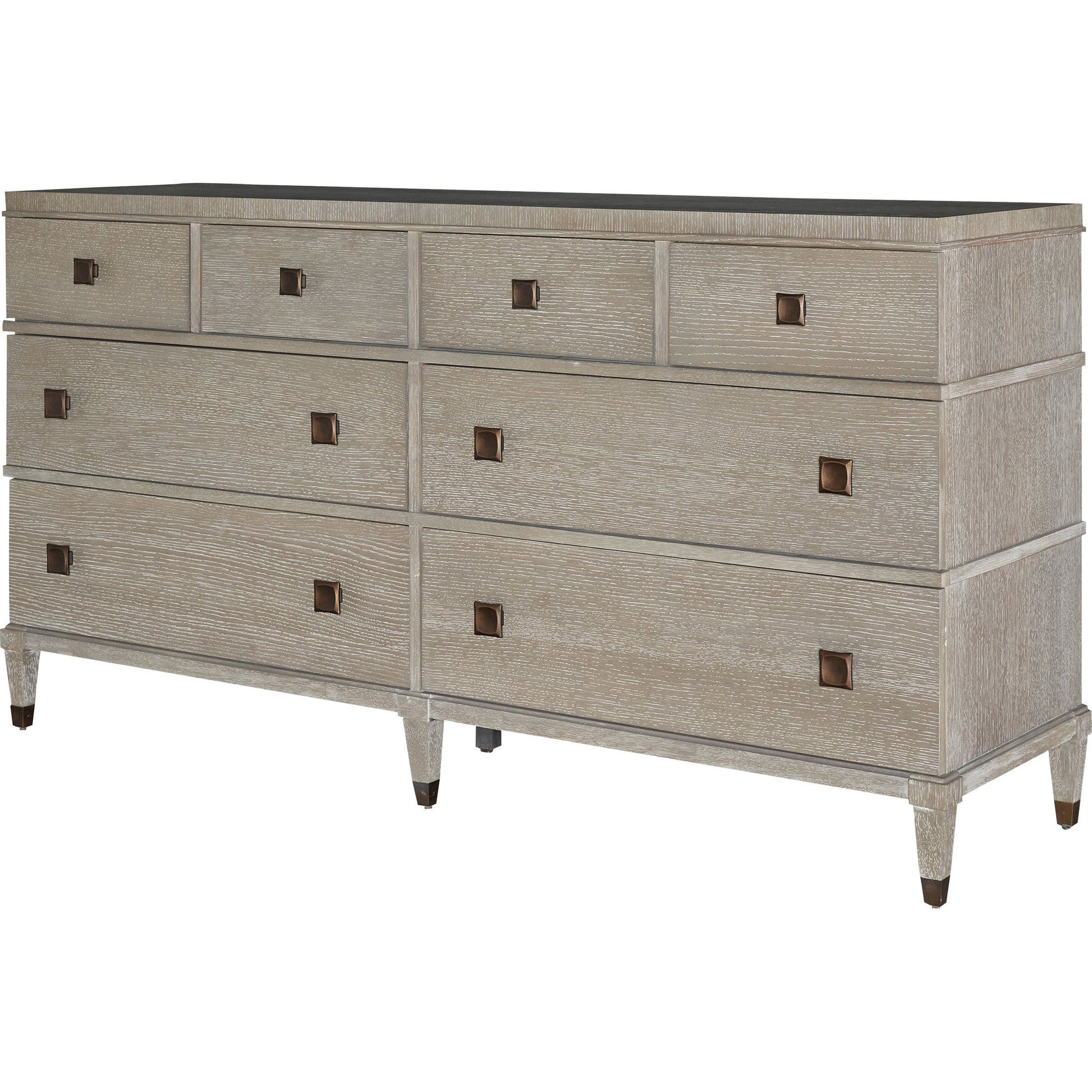 The Playlist Dresser by Universal Furniture in antique brass and smoke on the water. Made from unique in a transitional style.