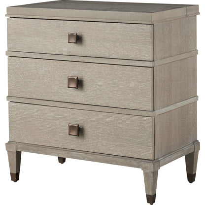 Playlist Nightstand by Universal Furniture in antique brass. Made from unique in a transitional style.