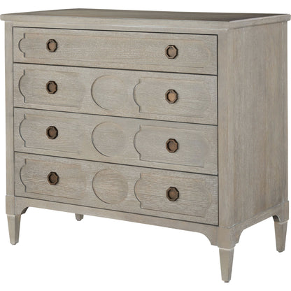 Playlist Chest by Universal Furniture in antique brass and smoke on the water. Made from unique in a transitional style.