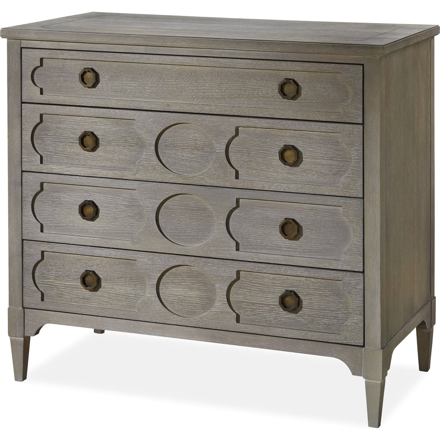 002 SR-813758 | Additional Silo | Playlist Chest by Universal Furniture in antique brass and smoke on the water. Made from unique in a transitional style.