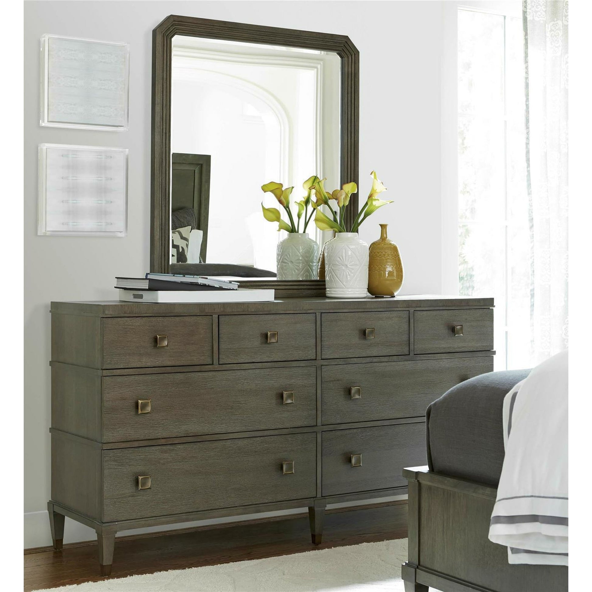 Playlist Dresser by Universal Furniture in antique brass and brown eyed girl. Made from unique in a transitional style.