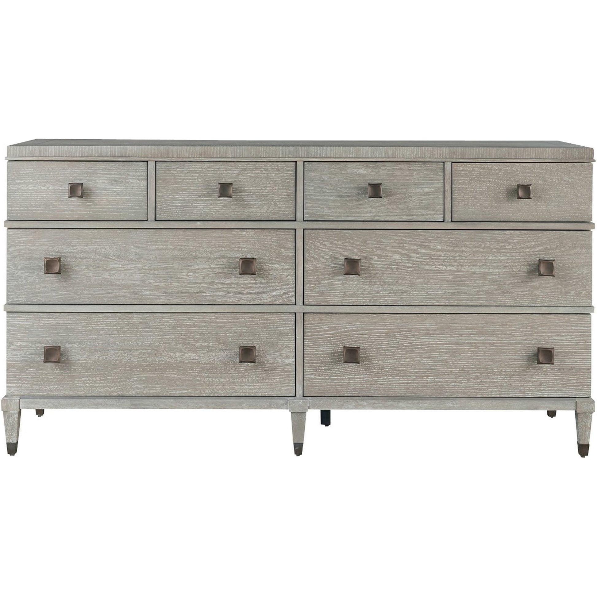 The Playlist Dresser by Universal Furniture in antique brass and smoke on the water. Made from unique in a transitional style.