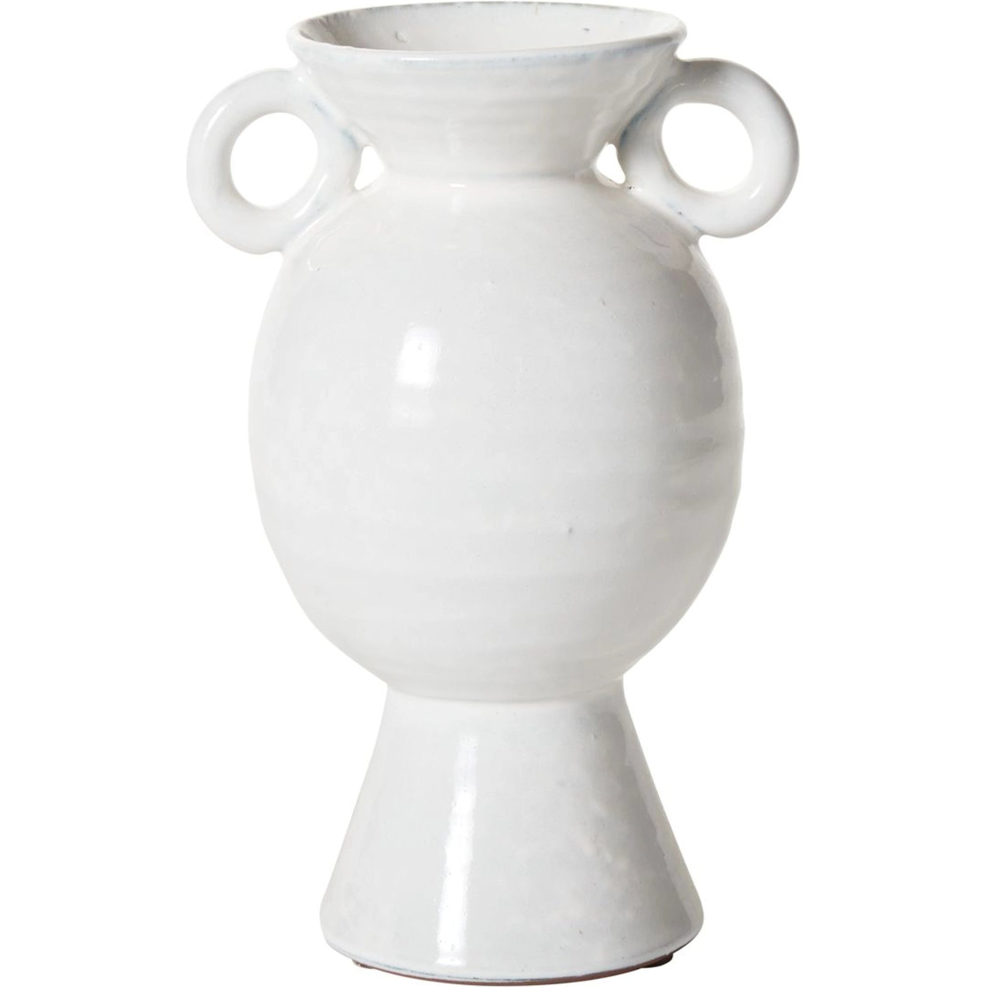 Aspero Vase by Accent Decor in white. Made from ceramic in a modern style.