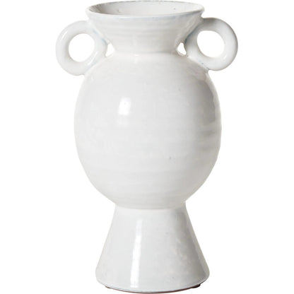 Aspero Vase by Accent Decor in white. Made from ceramic in a modern style.