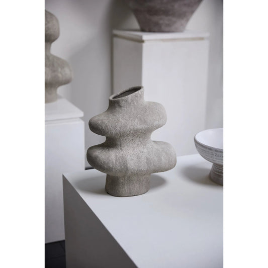 Ambit Vase by Accent Decor in grey. Made from ceramic in a unique style.