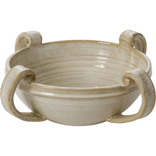 Dolorosa Bowl by Accent Decor in off-white. Made from ceramic in a unique style.