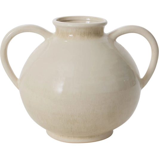 Hampton Vase by Accent Decor in white. Made from ceramic in a modern style.