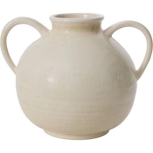 Hampton Vase by Accent Decor in white. Made from ceramic in a modern style.