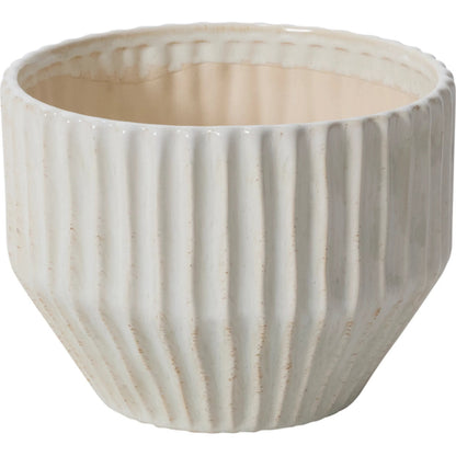 Cameron Pot by Accent Decor in white. Made from ceramic in a unique style.