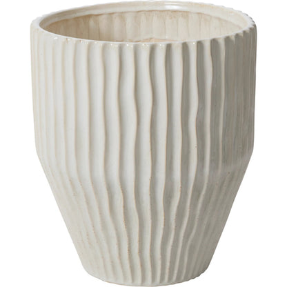 Cameron Pot by Accent Decor in white. Made from ceramic in a unique style.