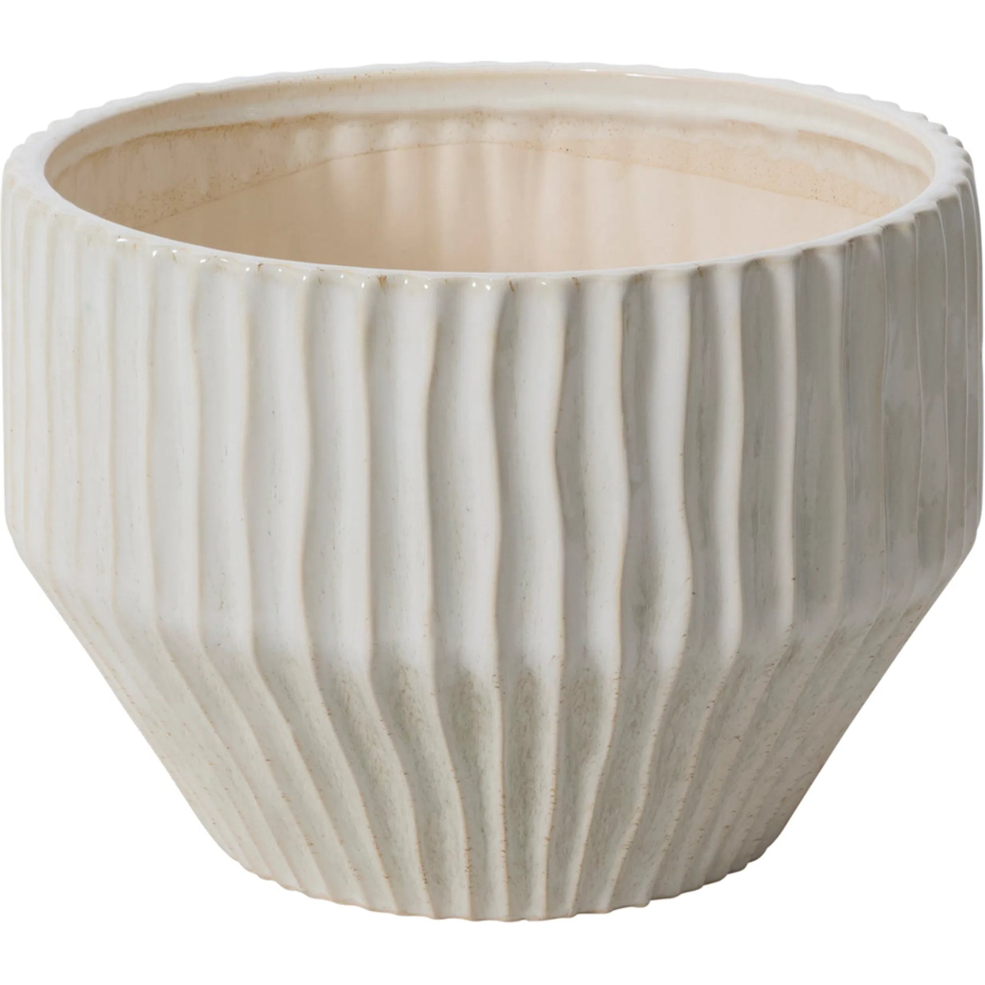 Cameron Pot by Accent Decor in white. Made from ceramic in a unique style.